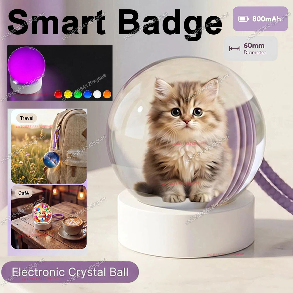 Photography And Videography Lighting - Insignia Digital Inteligente E-Badge, Pantalla Redonda