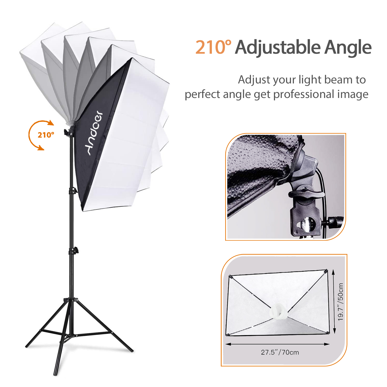 Andoer-Kit de luz para fotogra - Photography And Videography Lighting reseña y precio