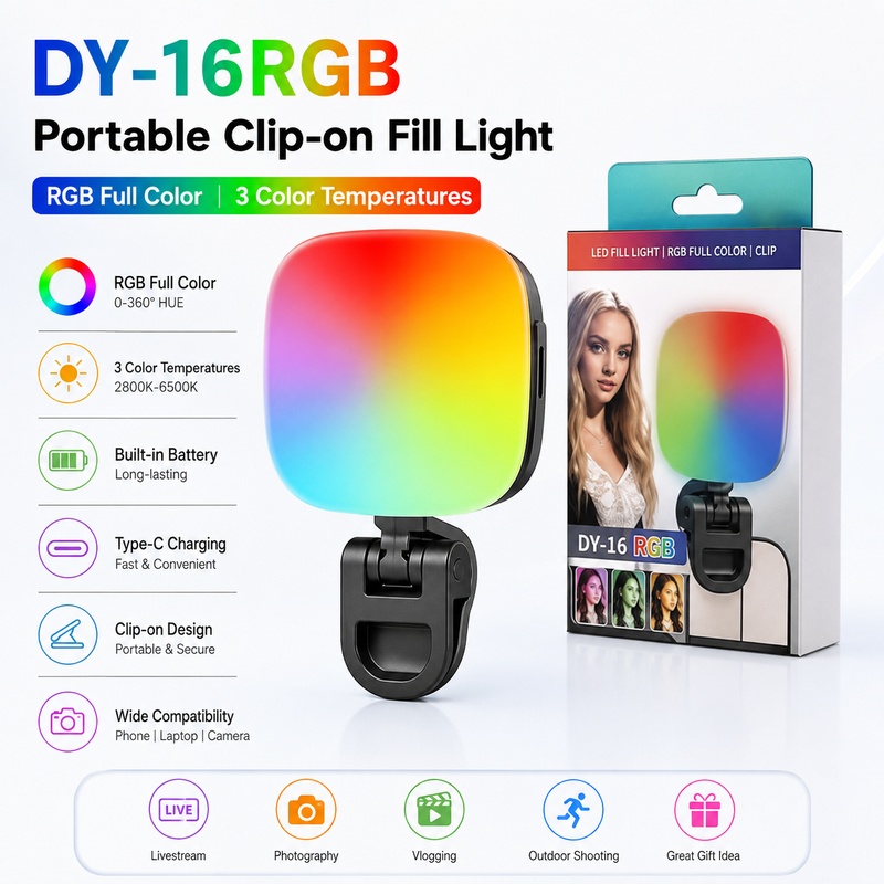Lámpara de Relleno LED RGB Por - Photography Lighting For Outdoors reseña y precio