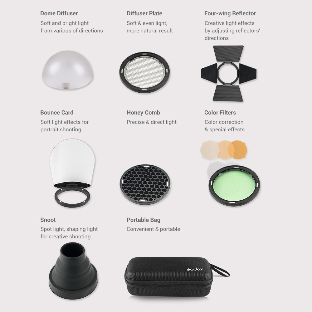 Godox-Juego de accesorios de F - Photography Lighting Godox reseña y precio